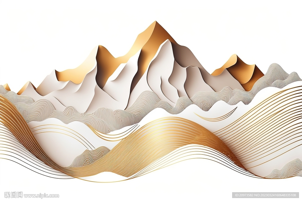 新中式山水背景