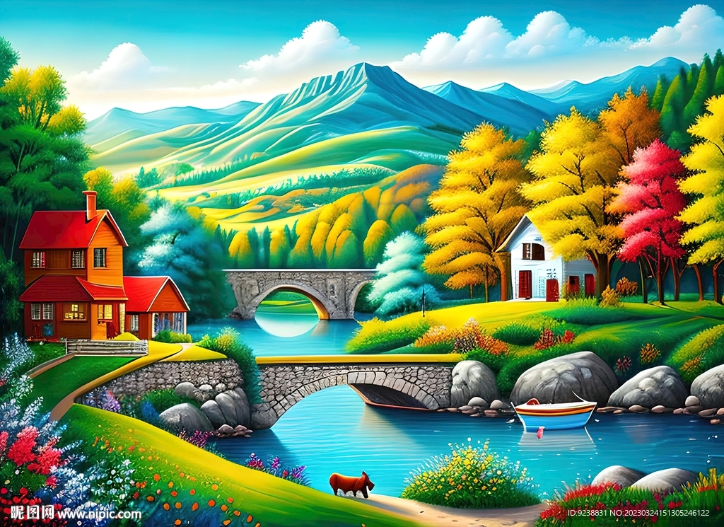 乡村油画