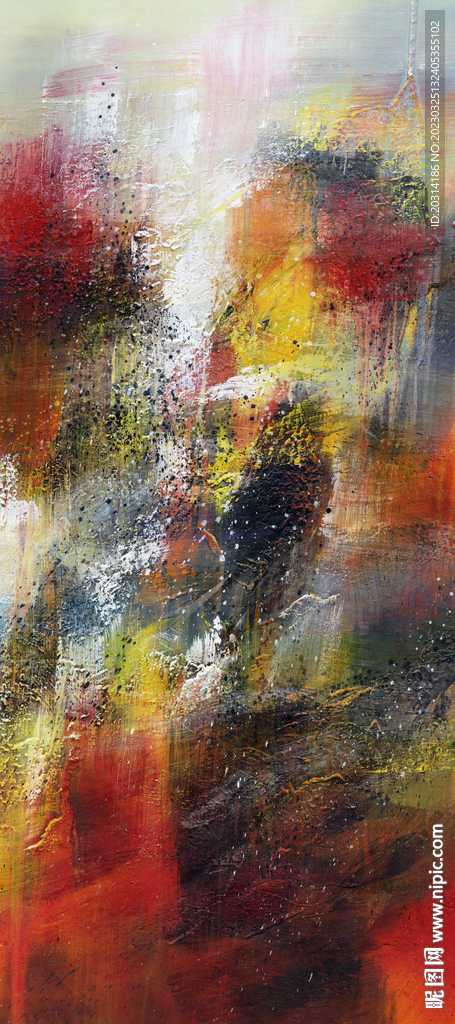 意境山水画手绘抽象油画