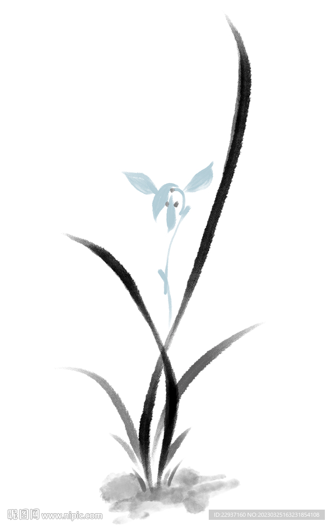 水墨兰花