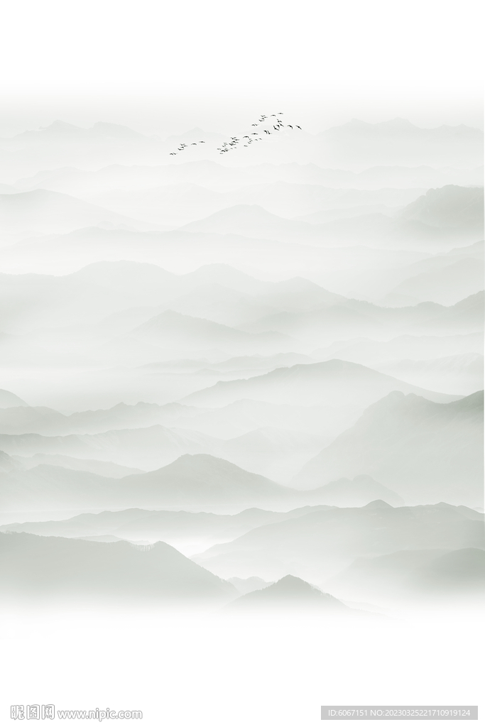 中式餐厅水墨画背景墙