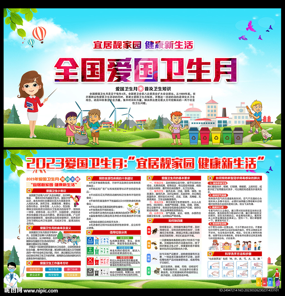 爱国卫生月展板