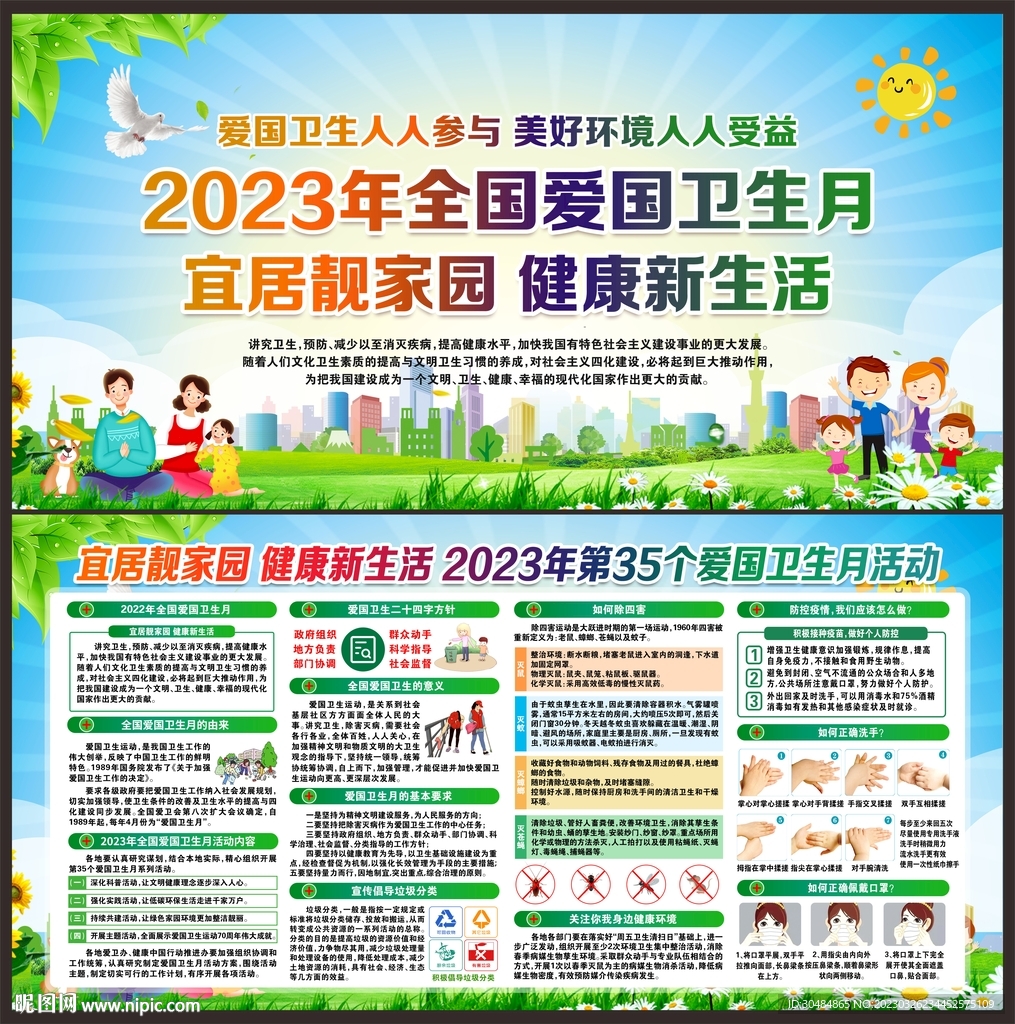 爱国卫生月展板