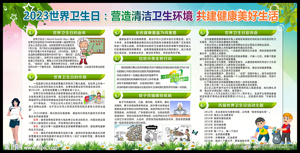 2023年世界卫生日展板