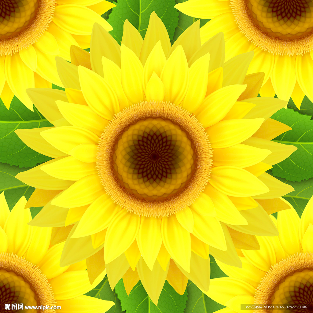 向日葵花卉浪漫天顶壁画