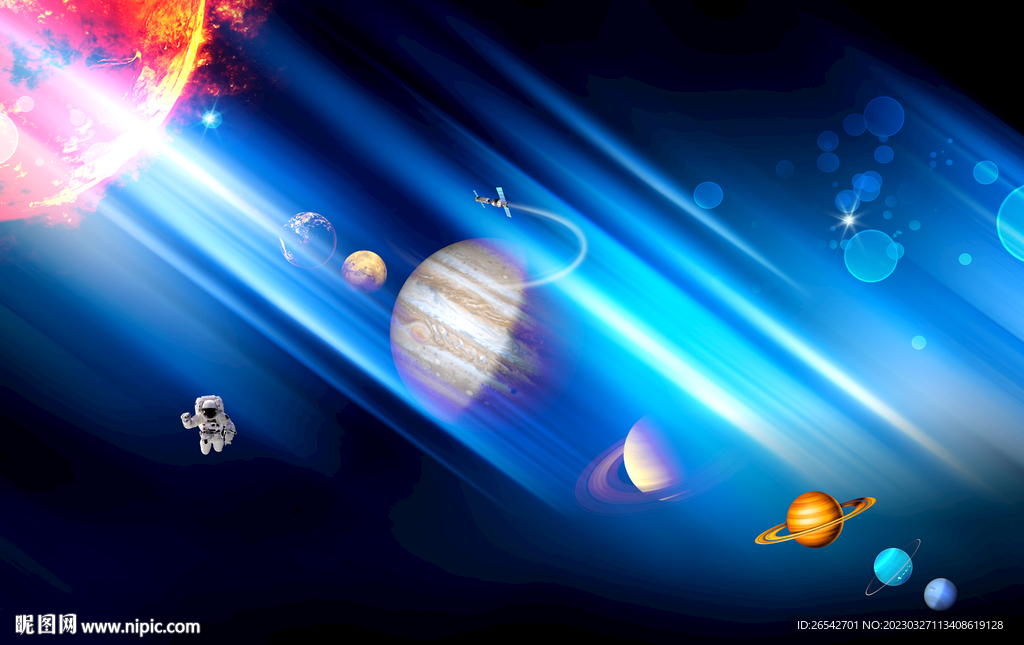 星空科技宇航背景墙