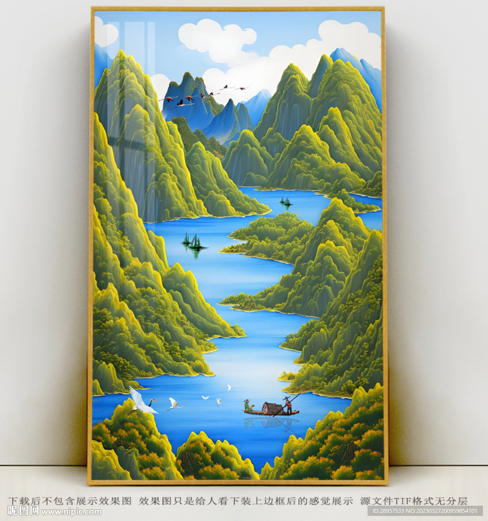 玄关水彩挂画