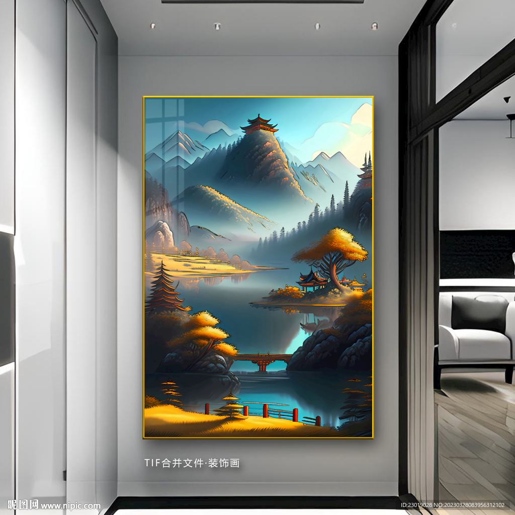 玄关山水画