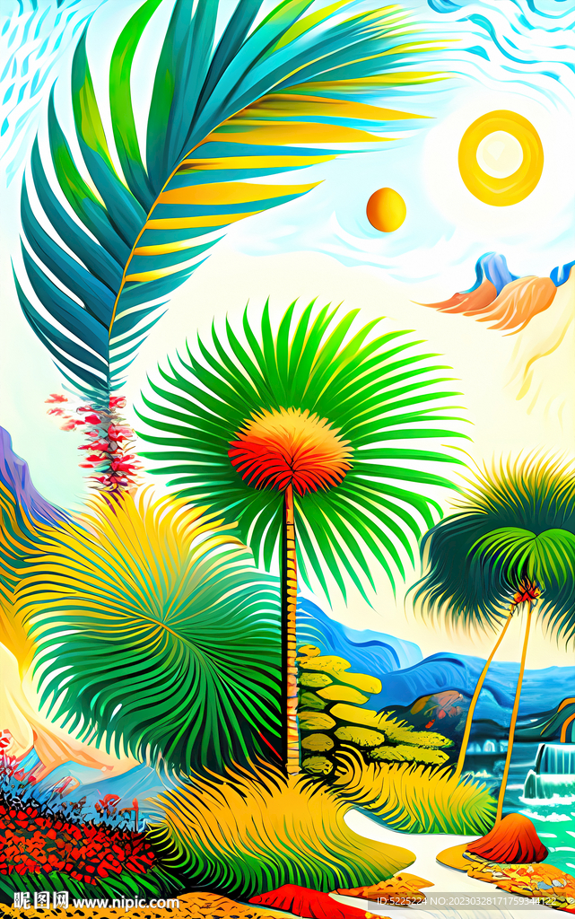 热带植物装饰画