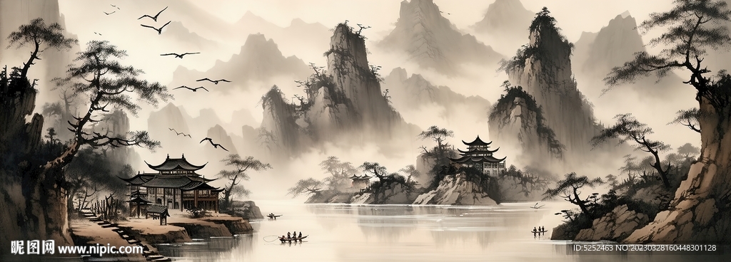 写意中国山水画