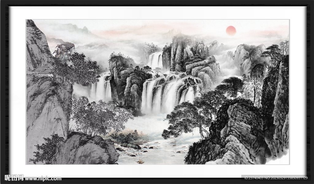 中堂画山水 