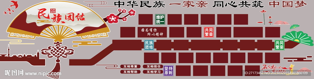 中华民族一家亲文化墙