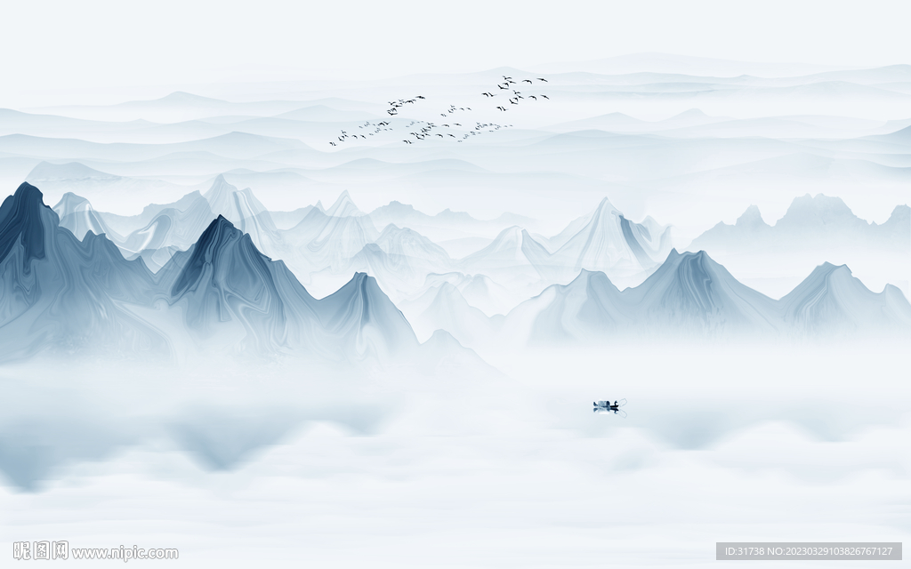 水墨山水图