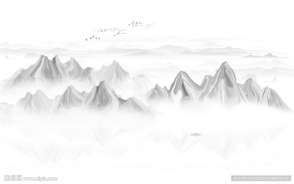 水墨山水画