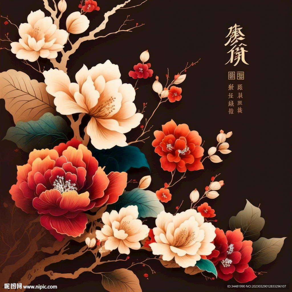 中秋花艺海报