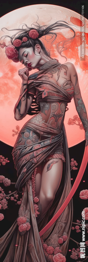 中秋节女人海报