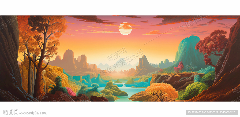 山水画油画