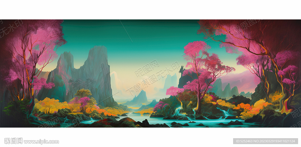 山水画油画
