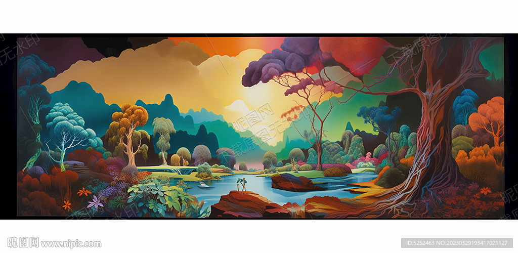 山水画油画