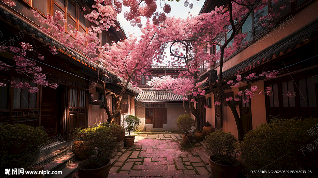 院子里的樱花