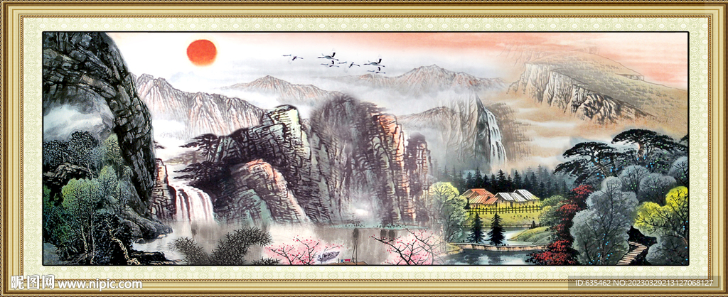 国画山水装饰画