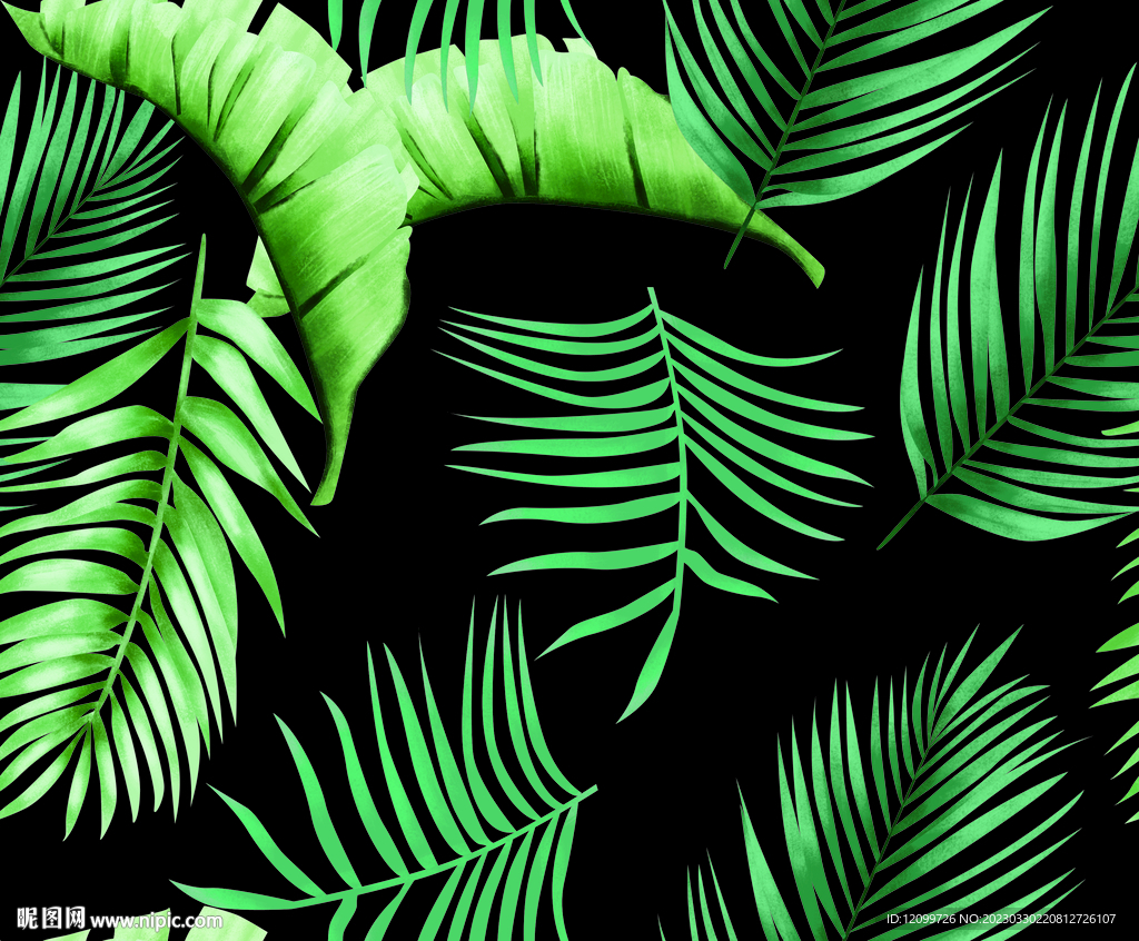 大牌叶子数码印花