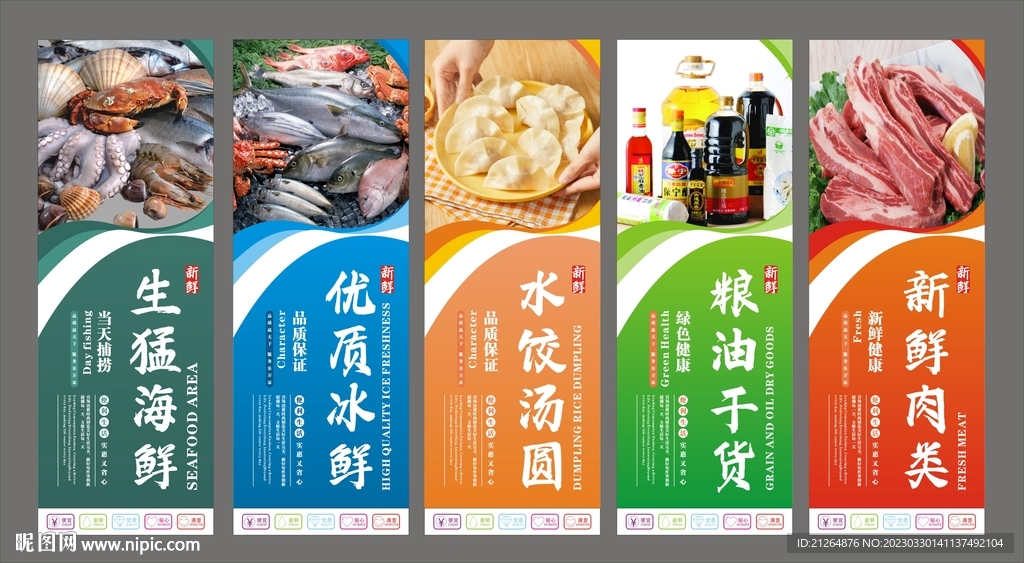 超市分区海报