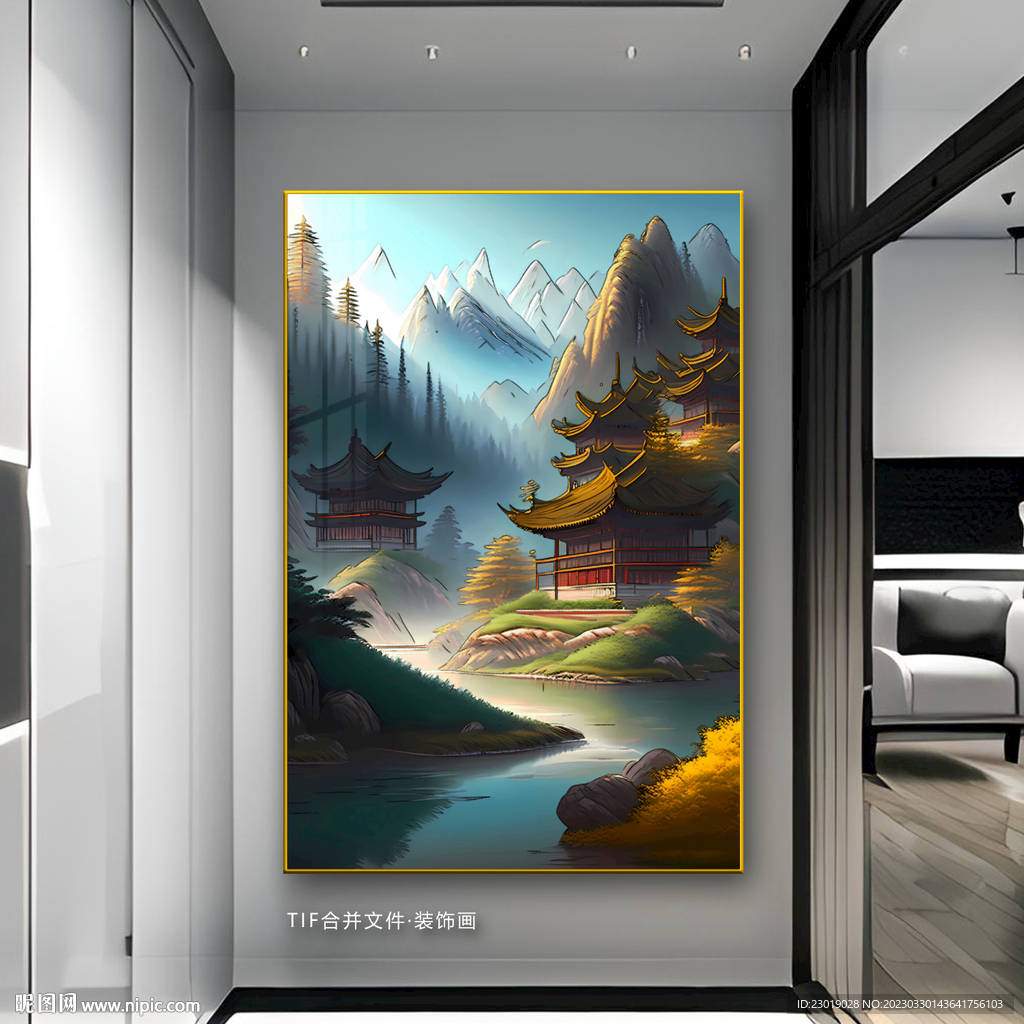 轻奢意境山水画