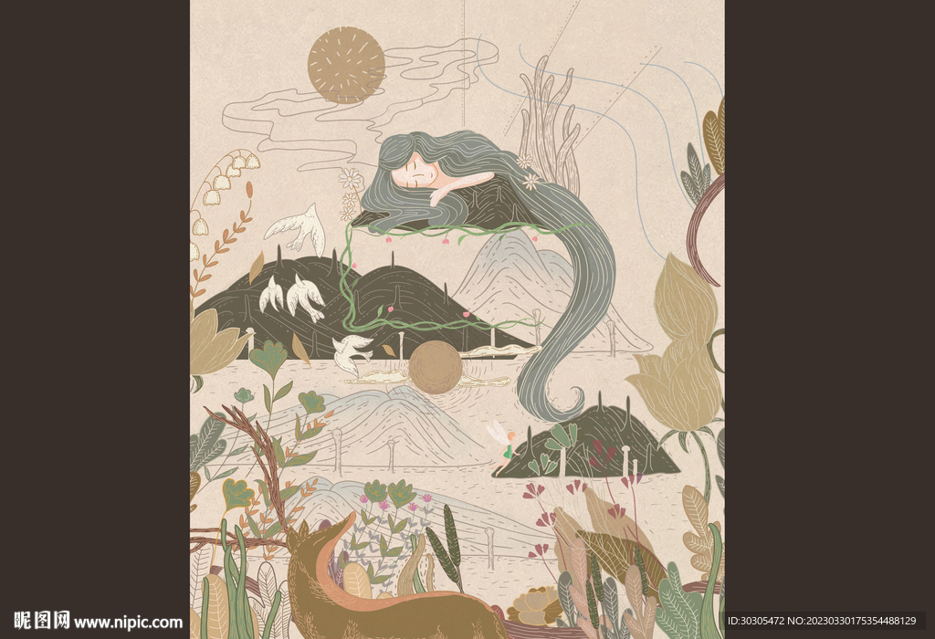 森林精灵插画