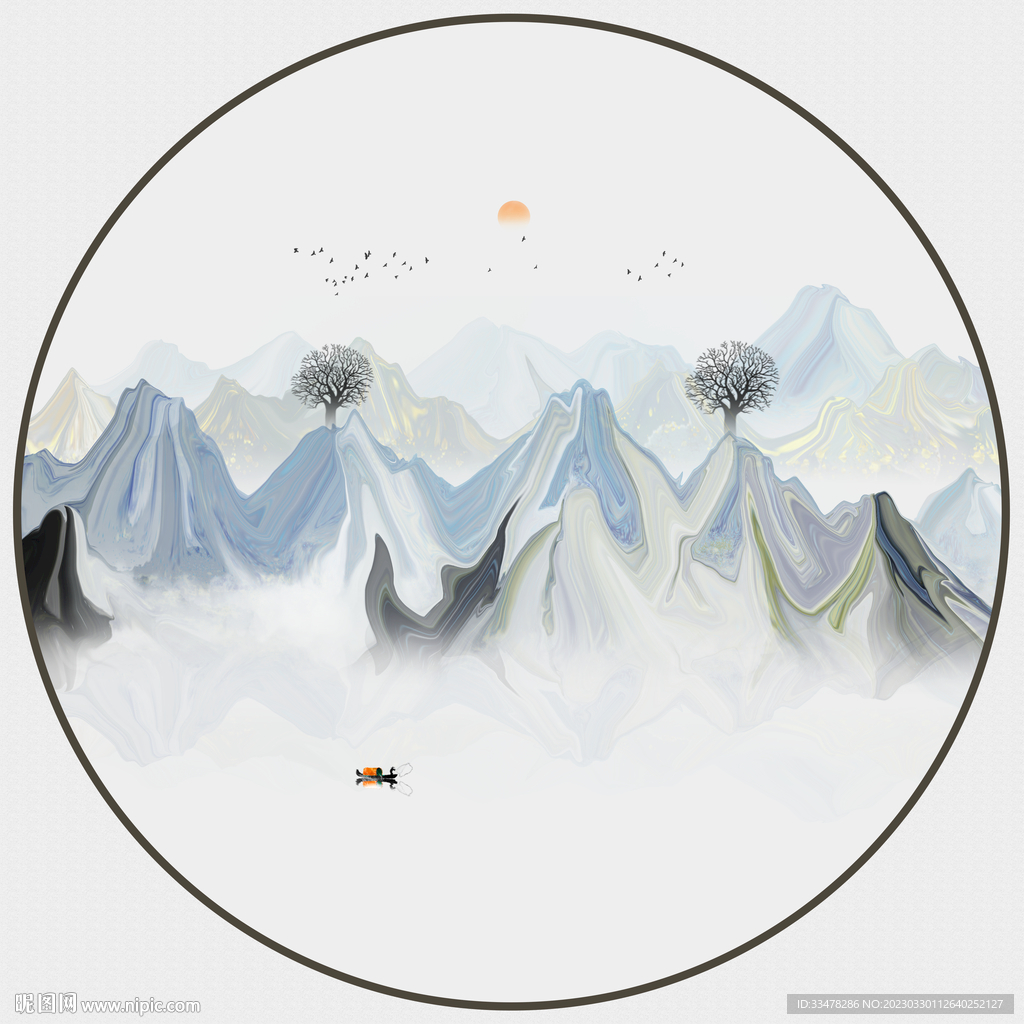 抽象山水画