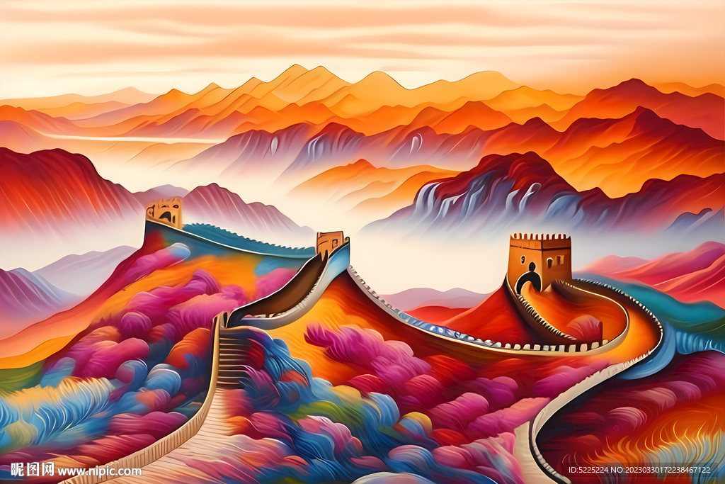 长城油画