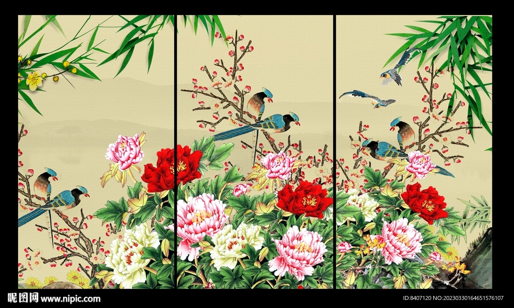 国画牡丹