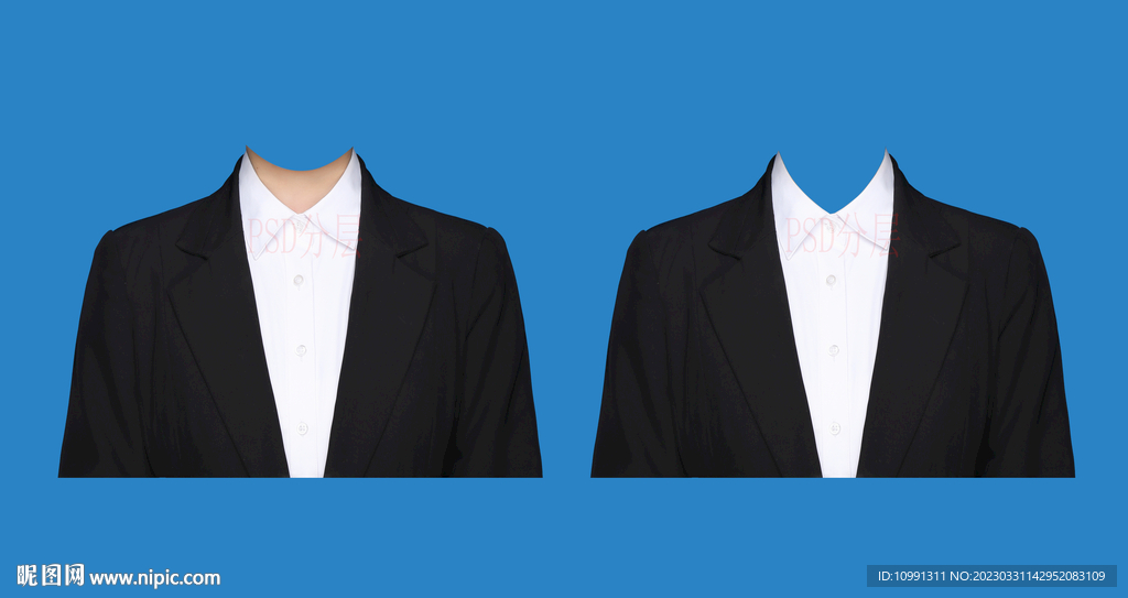 女西装证件照衣服素材