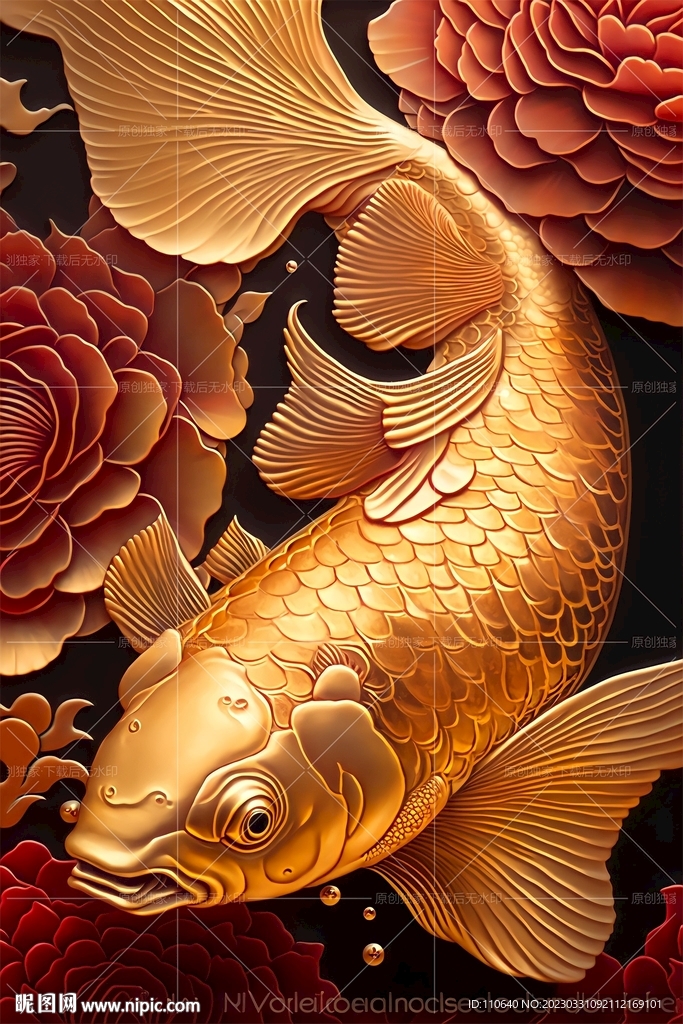 金鱼装饰画
