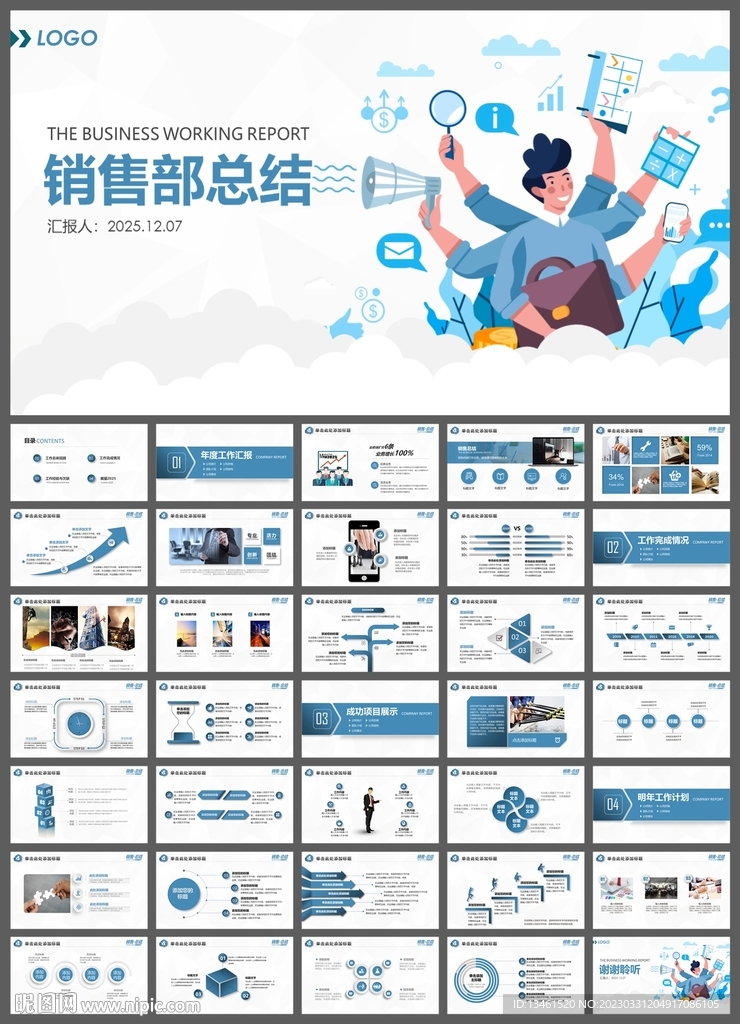 销售部工作总结PPT