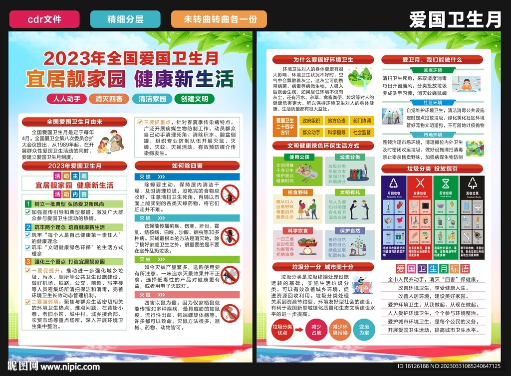 爱国卫生月宣传单