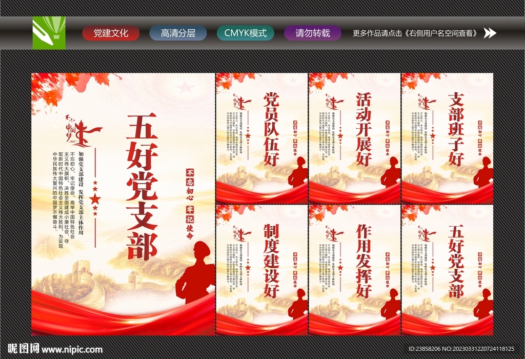 五好党支部标语