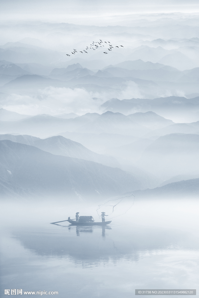 水墨山水画