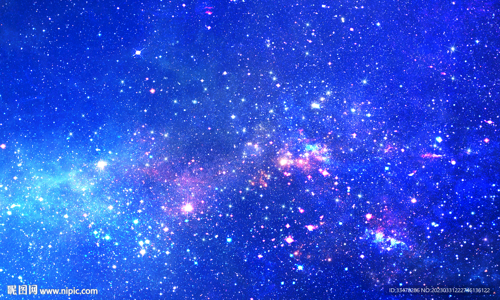 蓝色星空星云