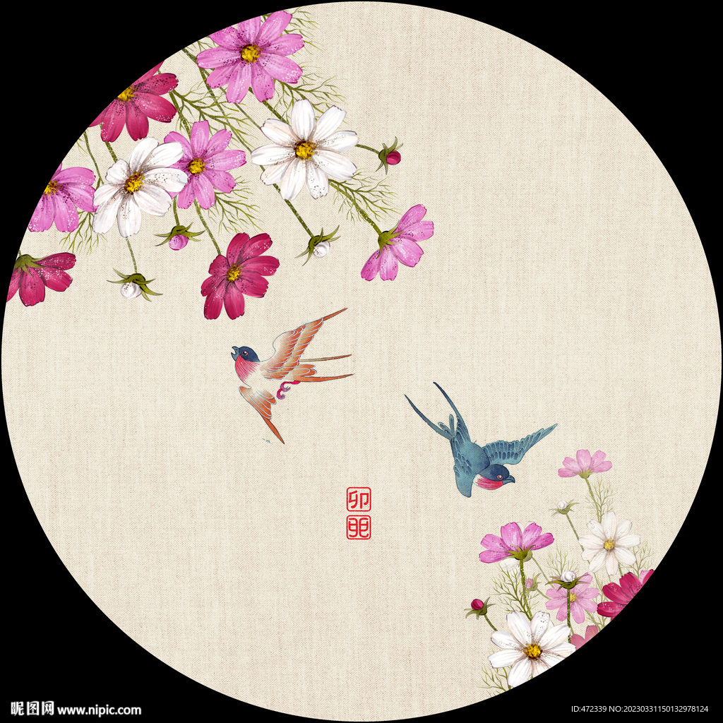 新中式手绘花鸟国画装饰画