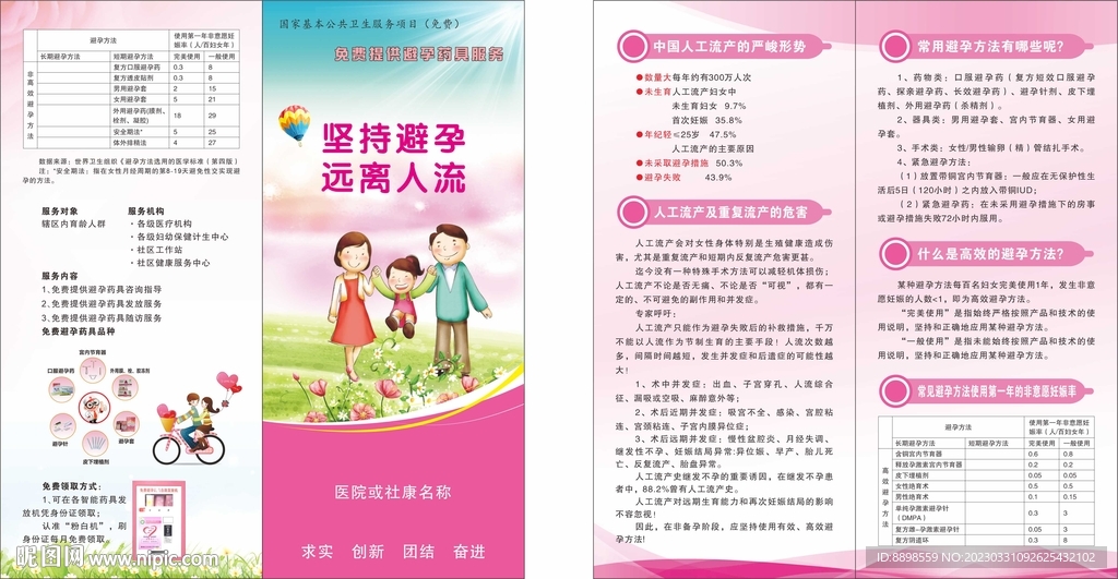 折页 避孕 远离人流