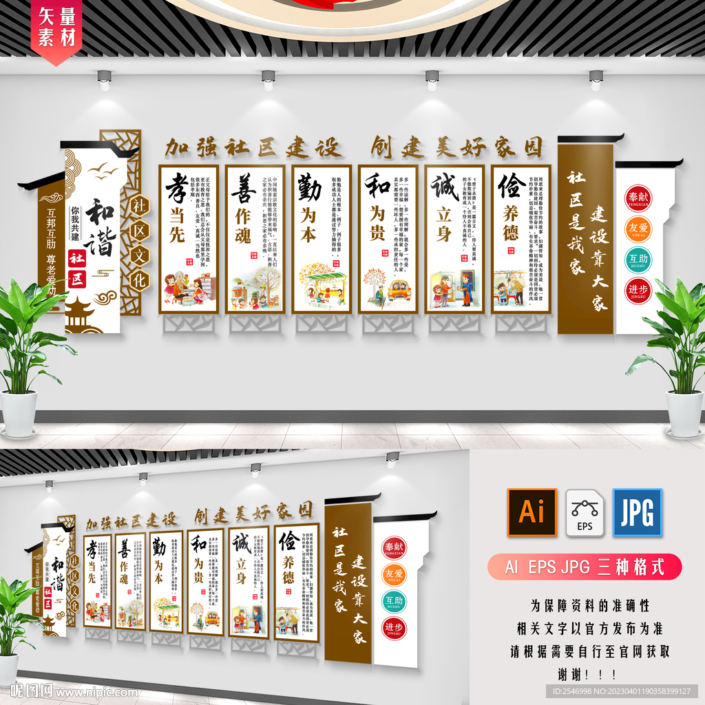 和谐社区文化墙