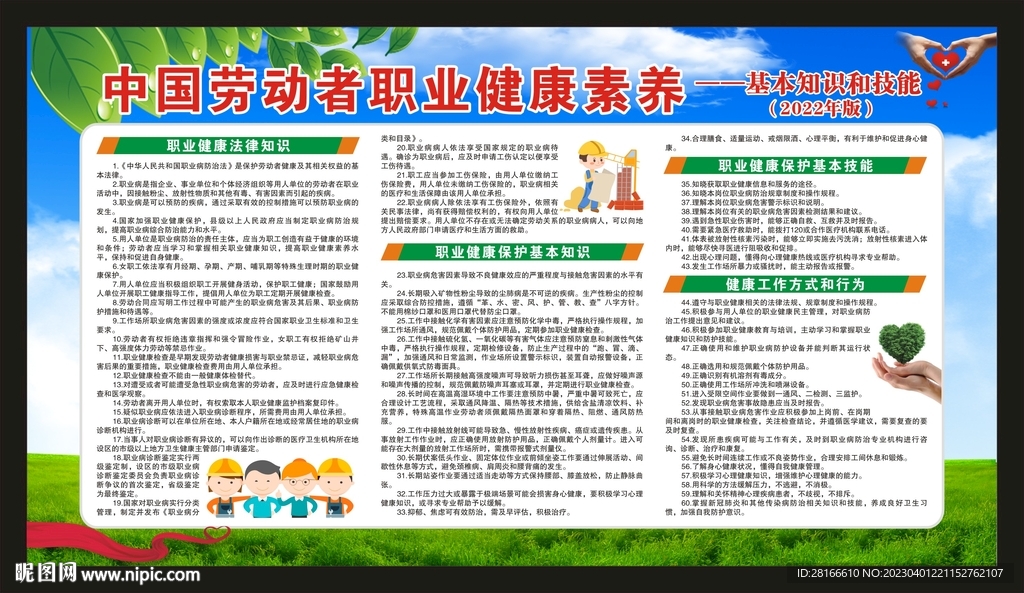 职业健康素养60条宣传栏