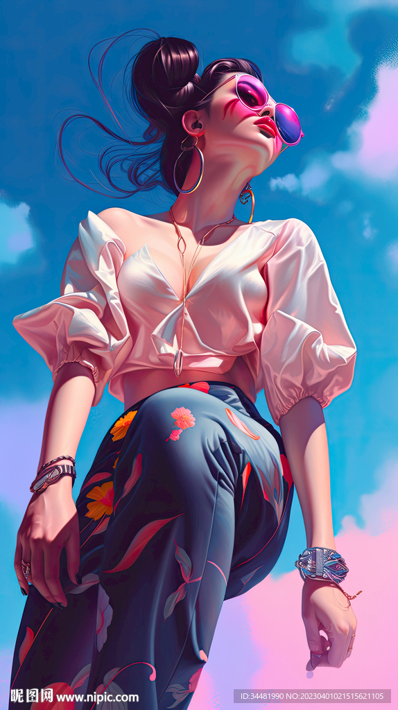时尚欧美女人