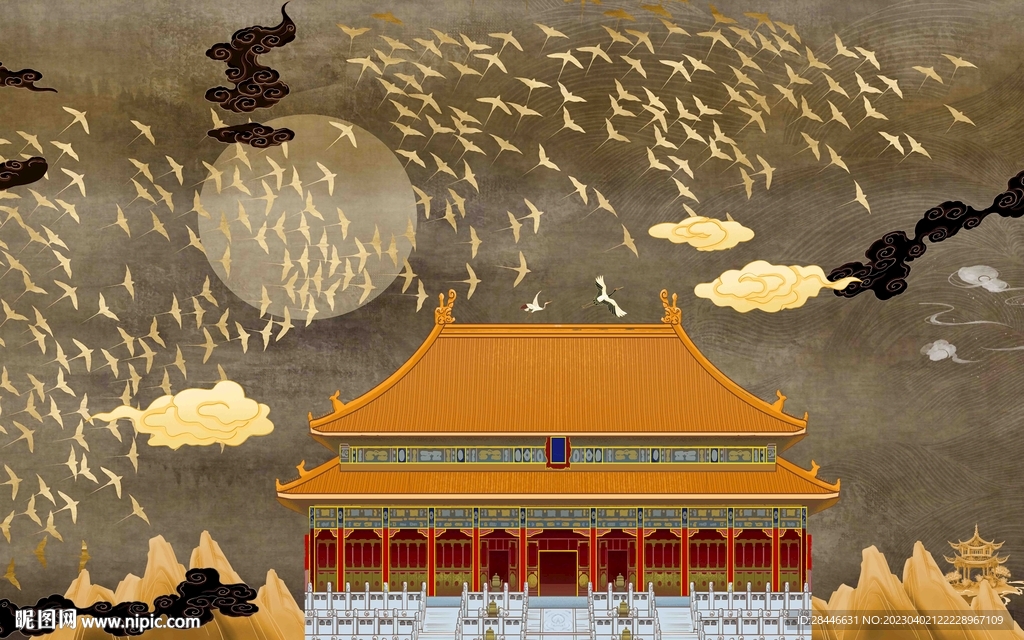 新中式背景墙