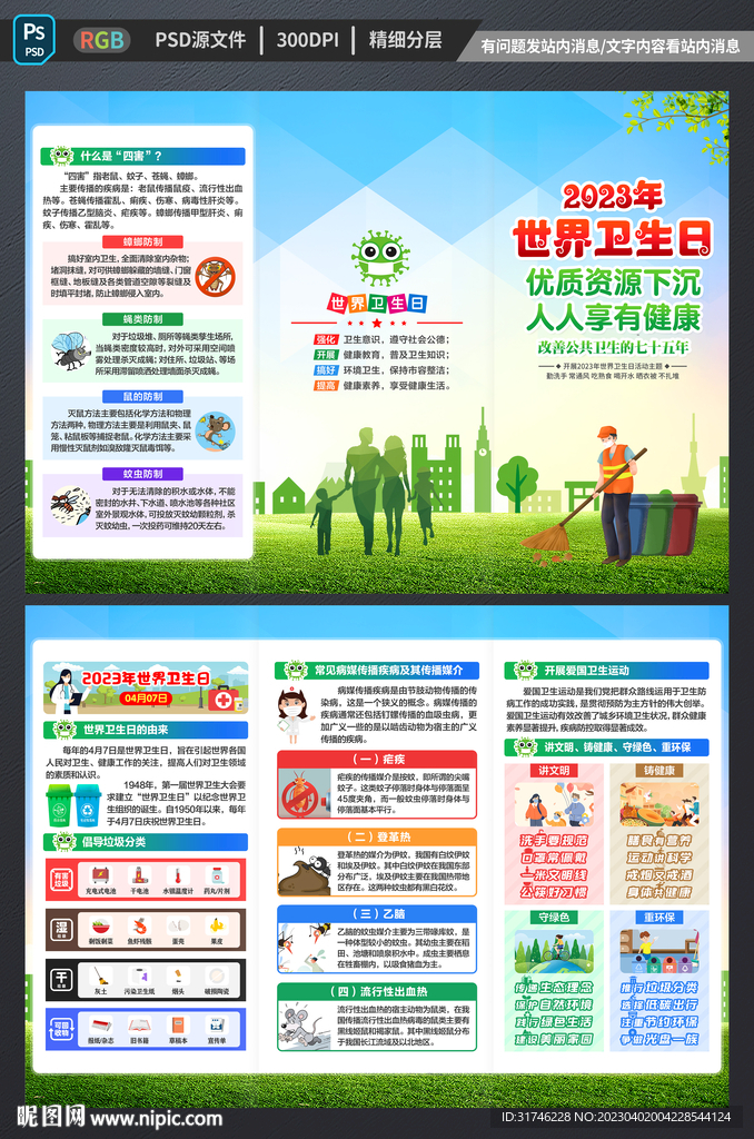 世界卫生日折页