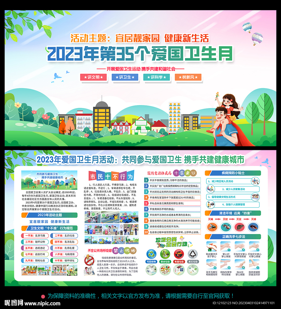 爱国卫生月展板