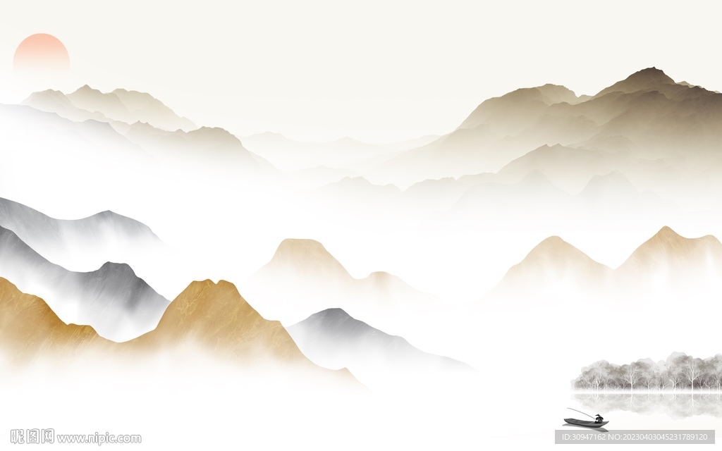 新品 热门新款山水 tIf分层