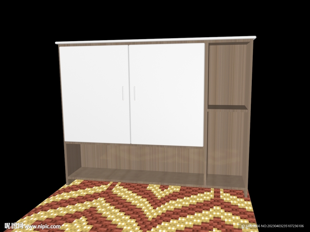 原创鞋柜3D模型
