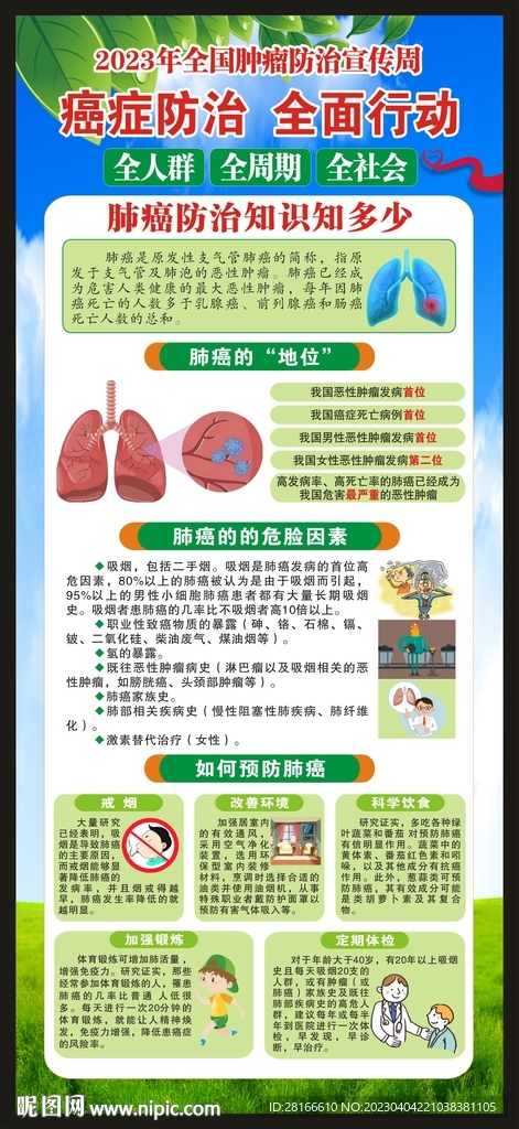 全国肿瘤防治宣传周展架